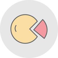 Pie Chart Line Filled Light Icon vector