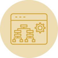 Hierarchy Line Yellow Circle Icon vector
