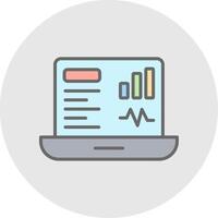 Dashboard Line Filled Light Icon vector