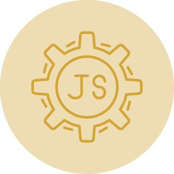 Javascript Line Yellow Circle Icon vector
