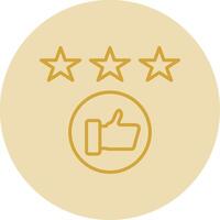 Rating Line Yellow Circle Icon vector