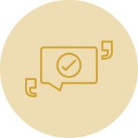 Quotation Line Yellow Circle Icon vector