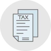 Taxes Line Filled Light Icon vector