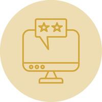 Feedback Line Yellow Circle Icon vector