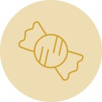 Candy Line Yellow Circle Icon vector