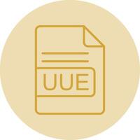 UUE File Format Line Yellow Circle Icon vector