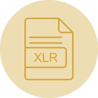 XLR File Format Line Yellow Circle Icon vector