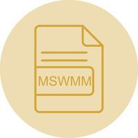 MSWMM File Format Line Yellow Circle Icon vector