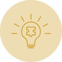 Solution Line Yellow Circle Icon vector