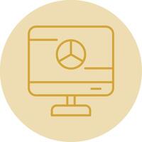 Visualization Line Yellow Circle Icon vector