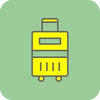 Luggage Filled Yellow Icon vector