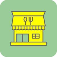 Restaurant Filled Yellow Icon vector