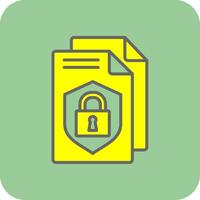 Privacy Policy Filled Yellow Icon vector