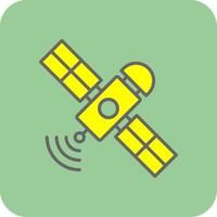 Satellite Filled Yellow Icon vector