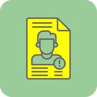 Personal Informsation Filled Yellow Icon vector