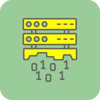 Data Loss Filled Yellow Icon vector