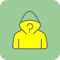 Anonymity Filled Yellow Icon vector