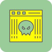 Malware Filled Yellow Icon vector