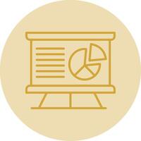 Presentation Line Yellow Circle Icon vector