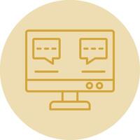 System Line Yellow Circle Icon vector