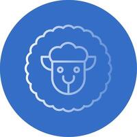 Sheep Flat Bubble Icon vector