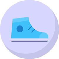 apoyo Zapatos plano burbuja icono vector