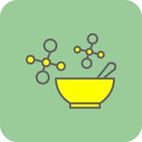 Bowl Filled Yellow Icon vector