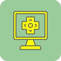 Gaming Filled Yellow Icon vector