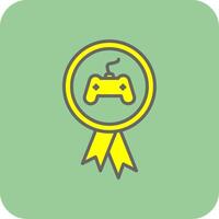 Reward Filled Yellow Icon vector