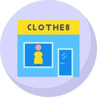 Fashion store Flat Bubble Icon vector