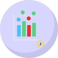 Time Analysis Flat Bubble Icon vector