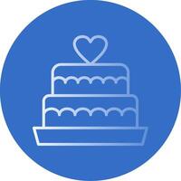 Wedding Cake Flat Bubble Icon vector