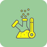 Flask Filled Yellow Icon vector