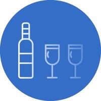 Wine Flat Bubble Icon vector