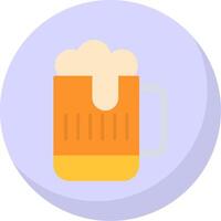 cerveza plano burbuja icono vector