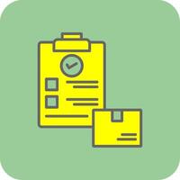 Order Filled Yellow Icon vector