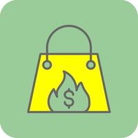 Hot Price Filled Yellow Icon vector