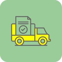 Proof Of Delivery Filled Yellow Icon vector