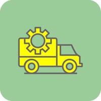 Transportation Management Filled Yellow Icon vector