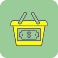Payment Filled Yellow Icon vector