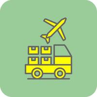 Logistic Service Provider Filled Yellow Icon vector