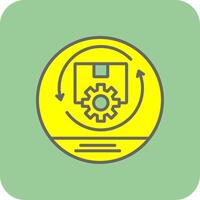 Integrated Logistics Filled Yellow Icon vector