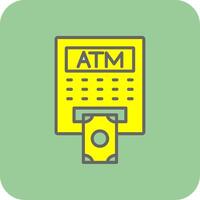 ATM Filled Yellow Icon vector