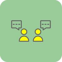 Chat Filled Yellow Icon vector