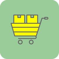 Cart Filled Yellow Icon vector