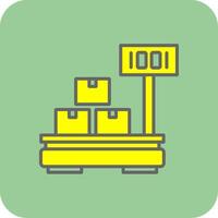 Storage Scales Filled Yellow Icon vector