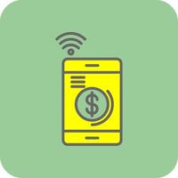 Payment Methods Filled Yellow Icon vector