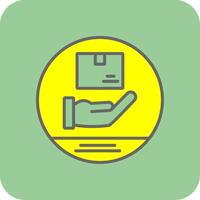 Courier Filled Yellow Icon vector