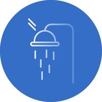 Power Shower Flat Bubble Icon vector