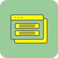 Browser Filled Yellow Icon vector